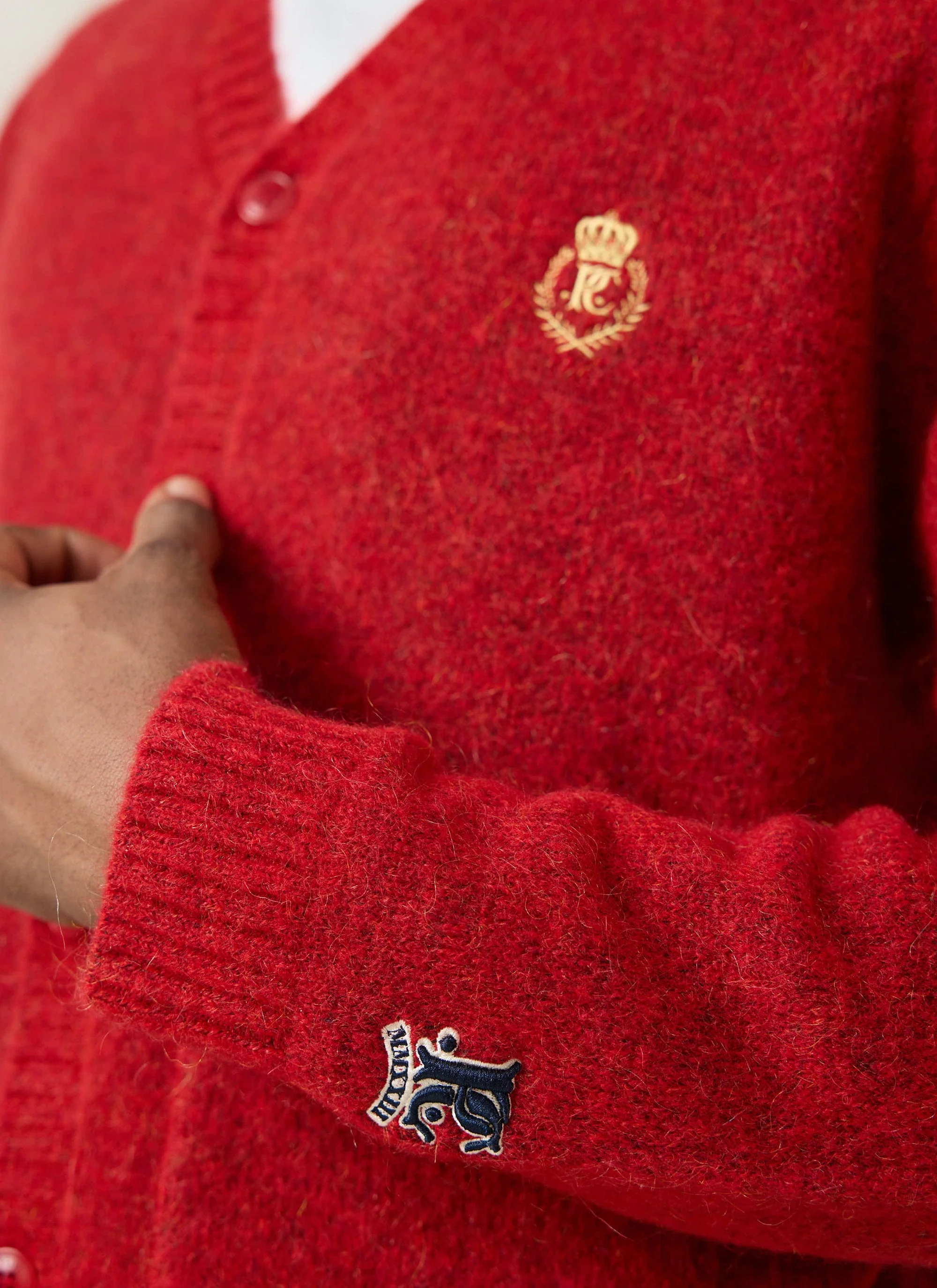 White Glove Knitted Cardigan | Champion x Percival | Red - Image 7