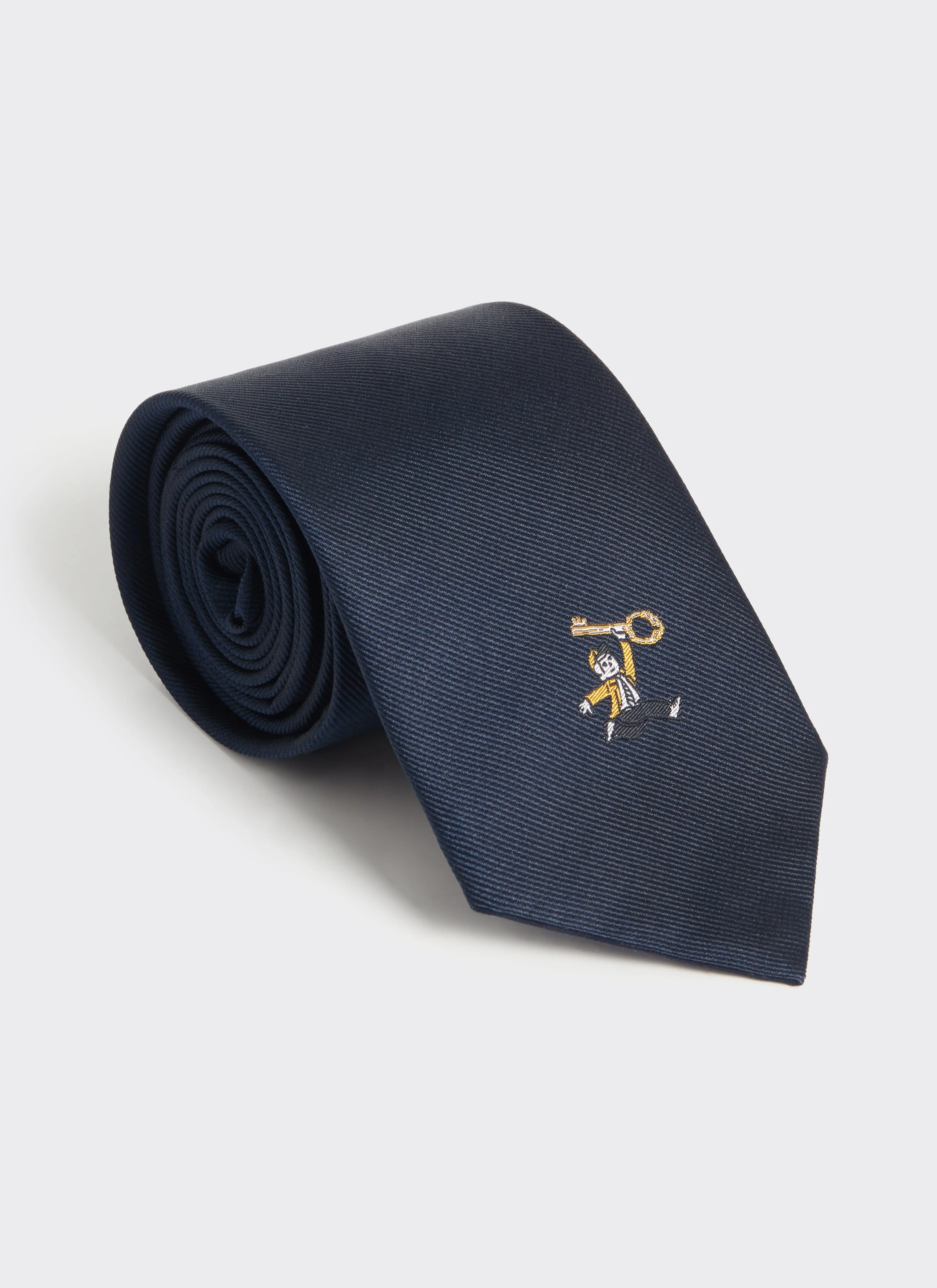 World Key Tie | Silk | Navy